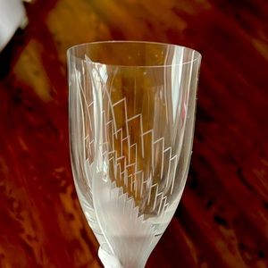 - 3 Lalique angel champagne flute. Mint.  So elegant. GREAT PRICE